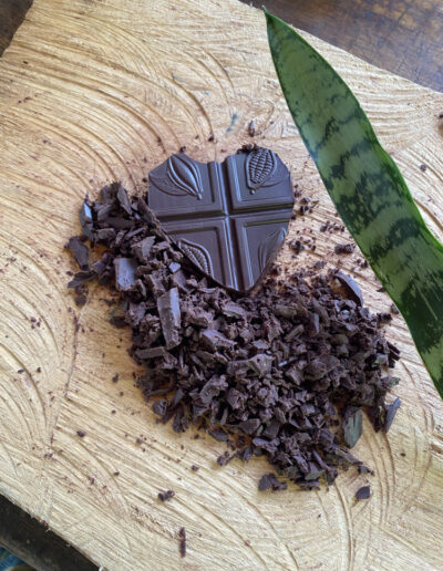 Cacao découpé et rapé